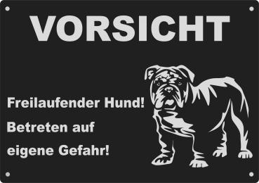 Old English Bulldog | Aluminium Warnschild